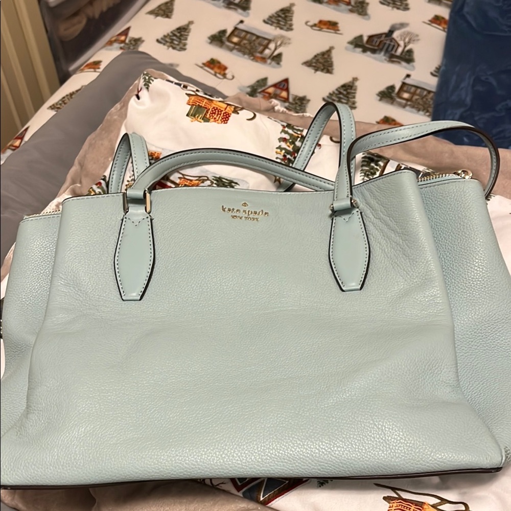 Kate Spade Light Blue Leather Tote Bag - Picture 2 of 9